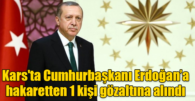 Kars'ta Cumhurbaşkanı Erdoğan’a hakaretten 1 kişi gözaltına alındı