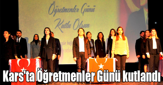 Kars'ta Öğretmenler Günü kutlandı