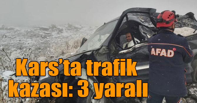 Kars’ta trafik kazası: 3 yaralı