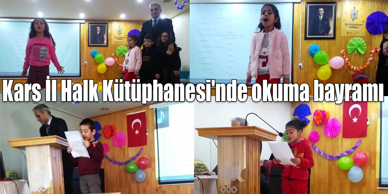 Kars İl Halk Kütüphanesi'nde okuma bayramı