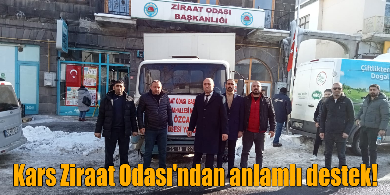 Kars Ziraat Odası'ndan anlamlı destek!