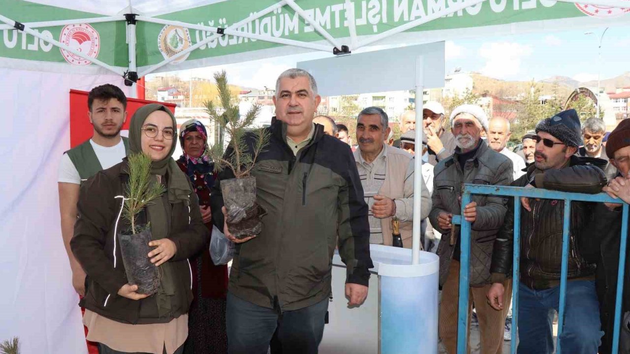 Orman haftası dolayısıyla ücretsiz fidan dağıtımı yapıldı