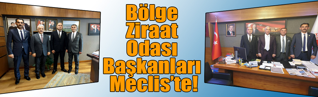 Bölge Ziraat Odası Başkanları Meclis’te!