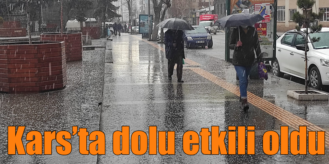 Kars’ta dolu yağışı etkili oldu