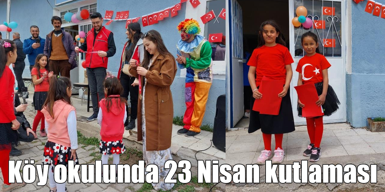 Kars’ta köy okulunda renkli 23 Nisan kutlaması