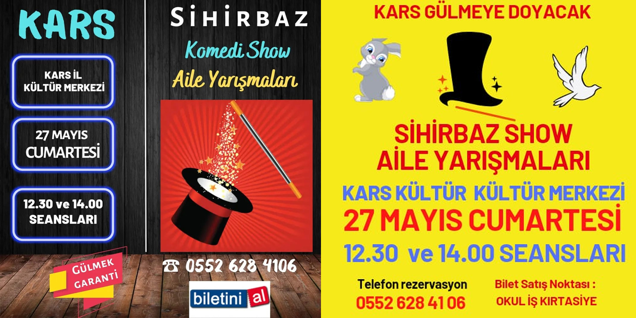 Kars gülmeye doyacak! Kars’ta sihirbazlık gösterisi