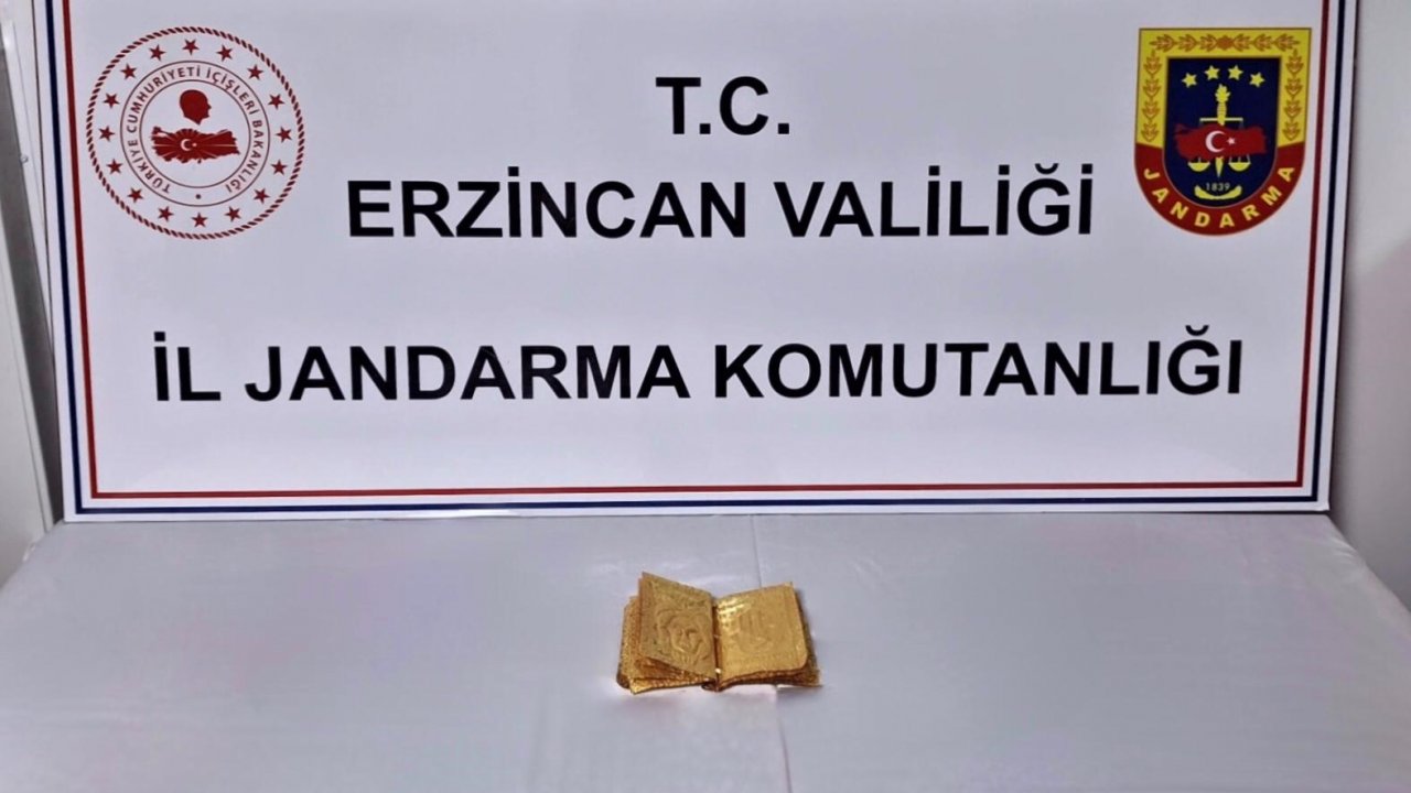 Erzincan’da altın sayfalı kitap ele geçirildi