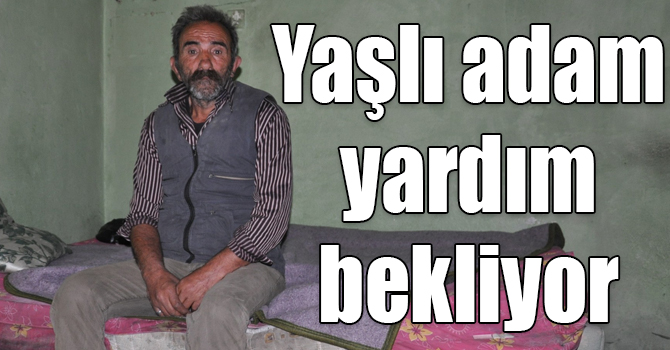 Kars'ta evsiz yaşlı adam yardım bekliyor