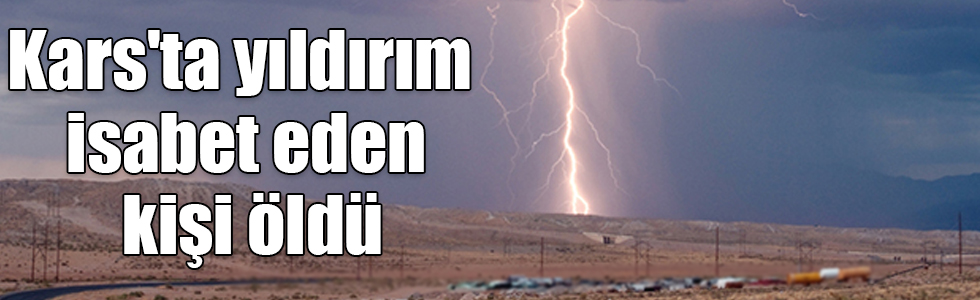 Kars'ta yıldırım isabet eden kişi öldü
