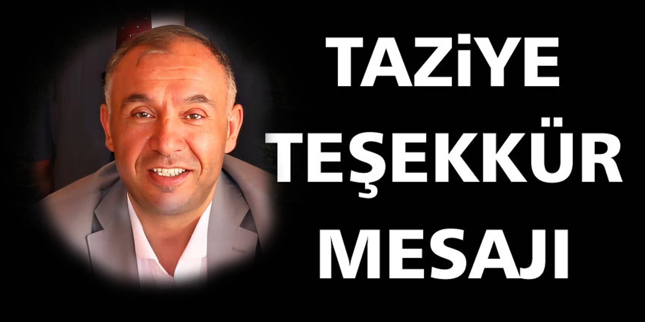 Taziye Teşekkür mesajı