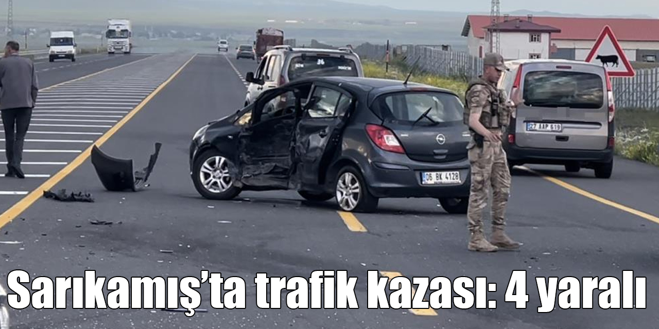 Sarıkamış’ta trafik kazası: 4 yaralı