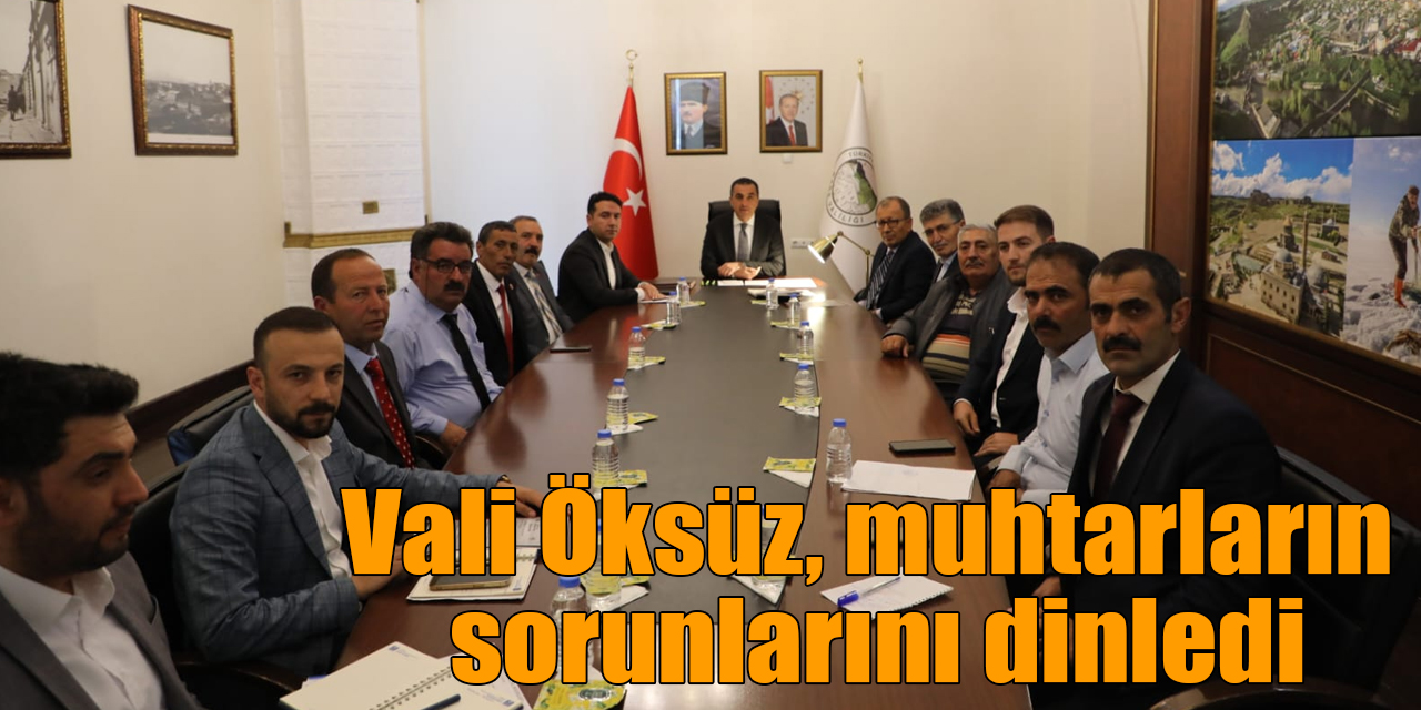 Vali Öksüz, muhtarların sorunlarını dinledi