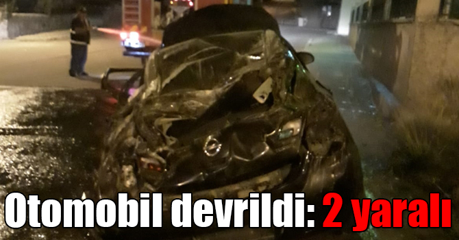 Kars'ta otomobil devrildi: 2 yaralı