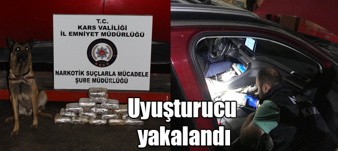 Kars'ta 8 kilo 795 gram uyuşturucu yakalandı