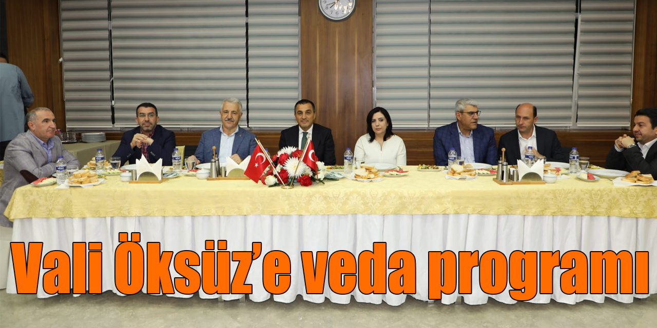 Vali Öksüz’e veda programı