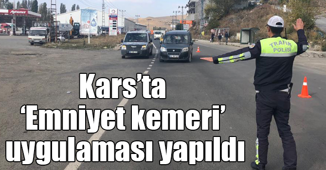 Kars’ta ‘Emniyet kemeri’ uygulaması yapıldı