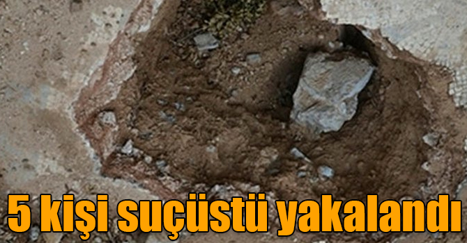 Kars'ta kaçak kazı yapan yapan 5 kişi suçüstü yakalandı