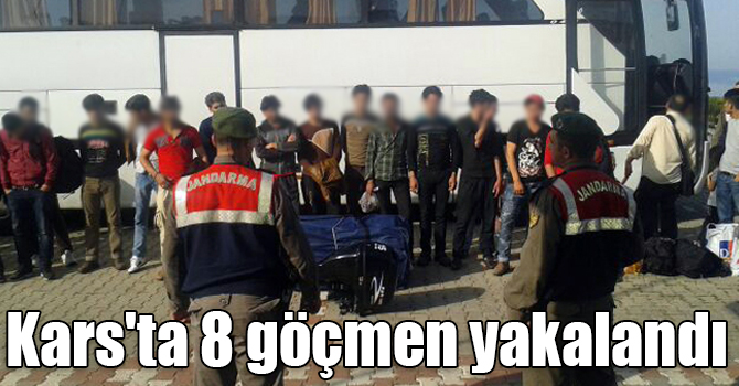 Kars'ta 8 göçmen yakalandı