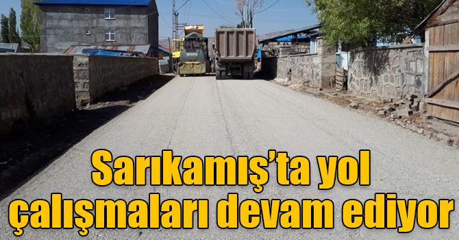 Sarıkamış’ta yol çalışmaları devam ediyor