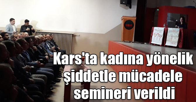 Kars'ta kadına yönelik şiddetle mücadele semineri verildi