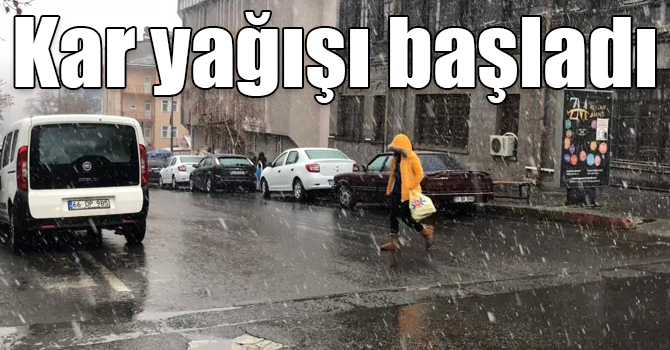 Kars’ta kar yağışı başladı