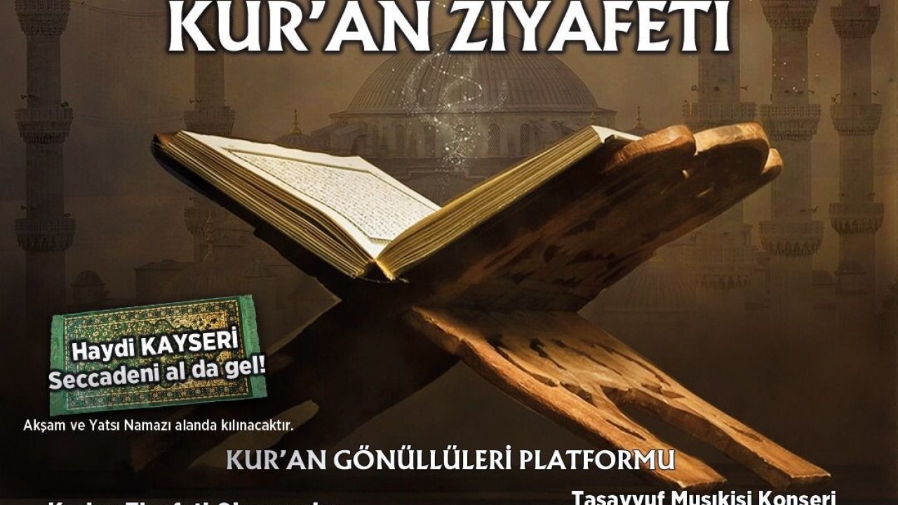 Kayserililer Kur’an ziyafetinde buluşacak