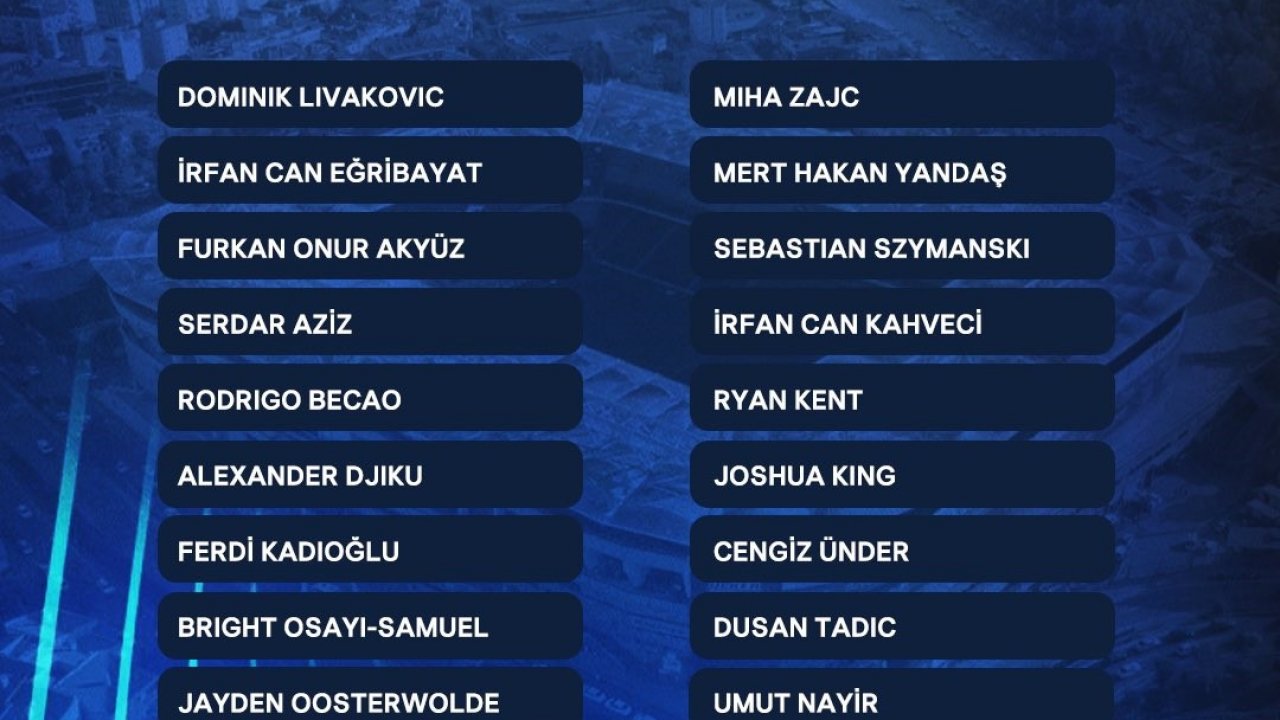 Fenerbahçe, UEFA Konferans Ligi kadrosunu açıkladı