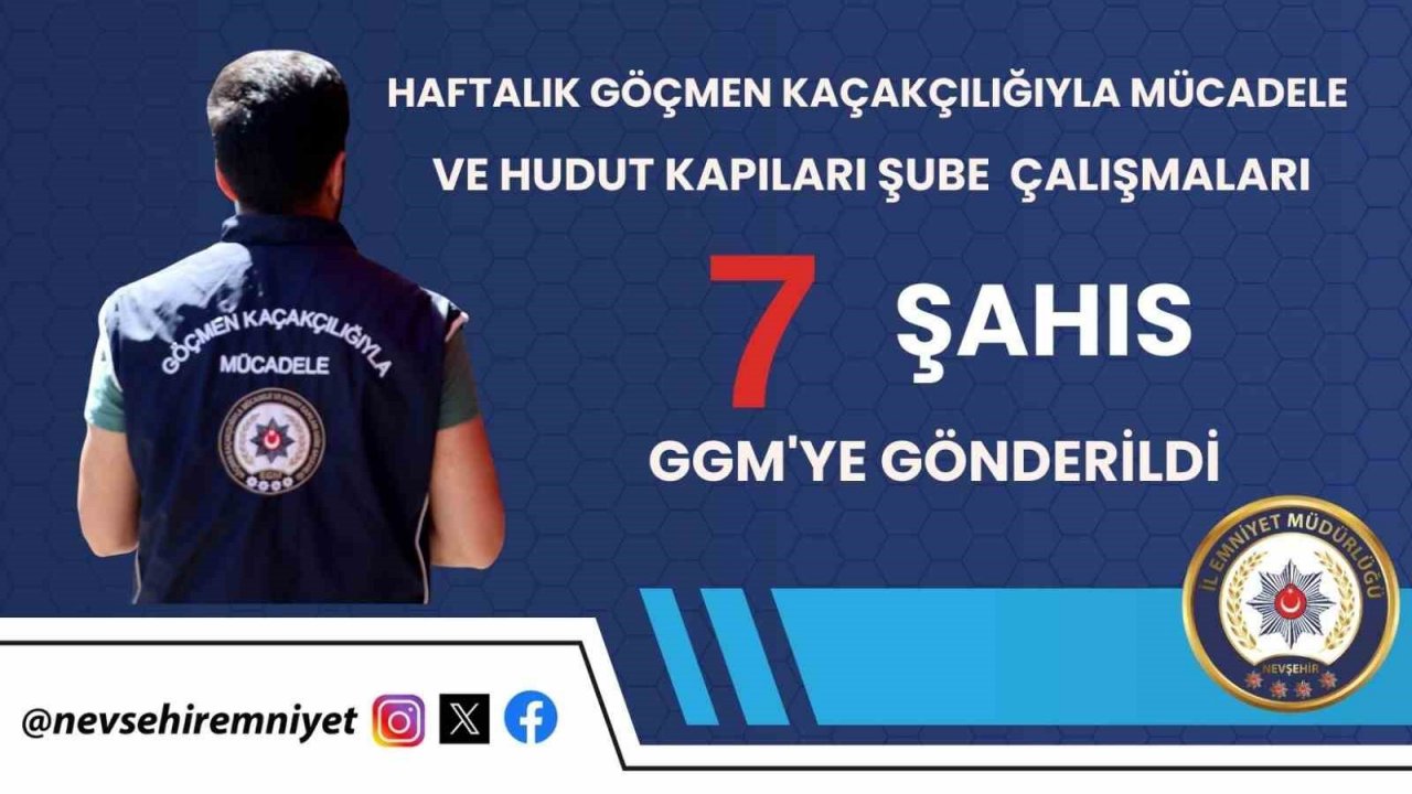 Nevşehir’de 7 yabancı uyruklu şahıs sınır dışı edildi