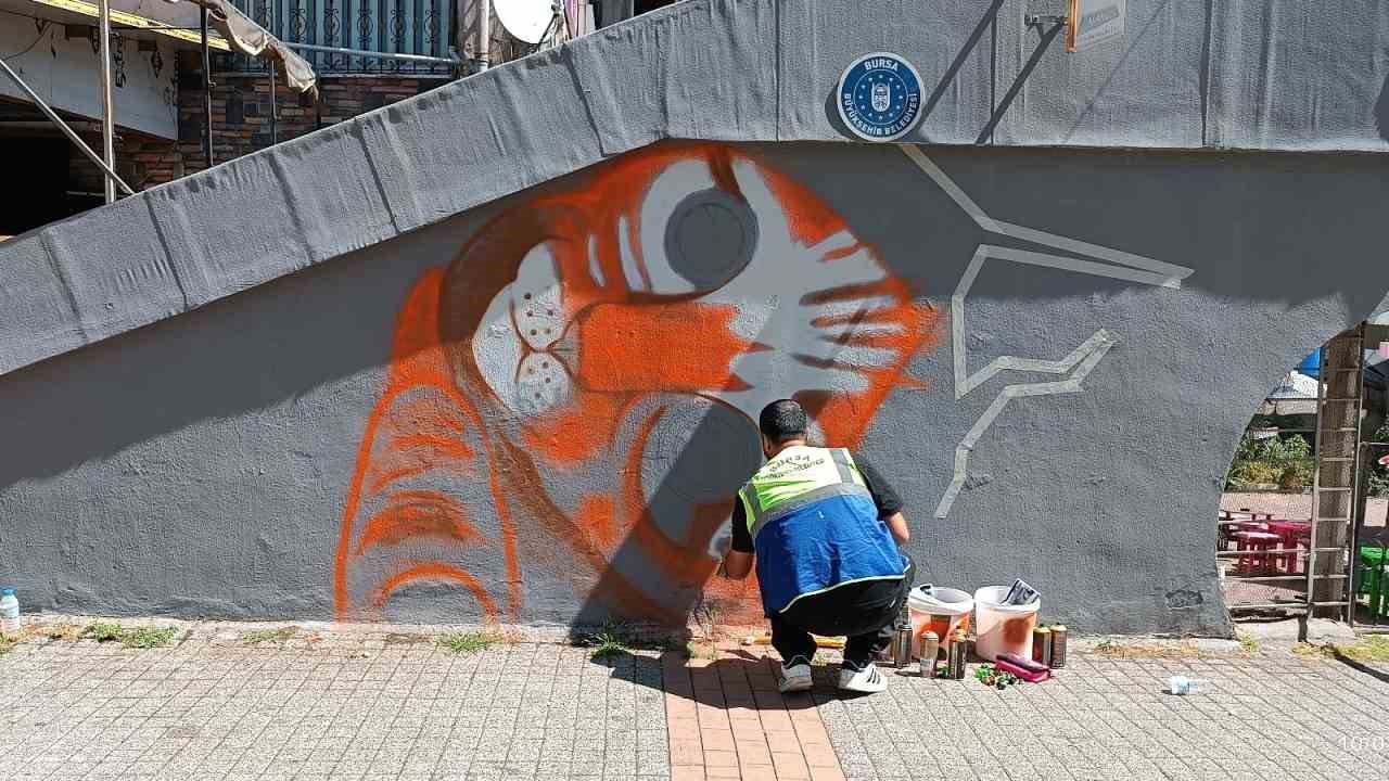 Bursa Büyükşehir, sokak sanatında boyut değiştirdi