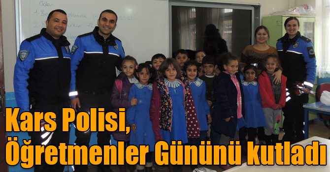 Kars Polisi, 24 Kasım Öğretmenler Gününü kutladı