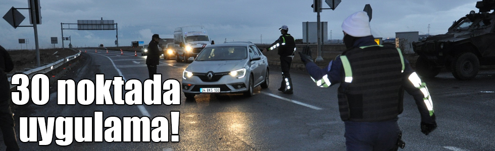 Kars’ta, 30 ayrı noktada asayiş uygulaması