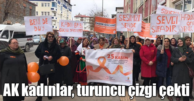 AK kadınlar, kadına yönelik şiddetle turuncu çizgi çekti