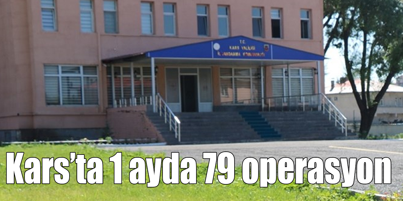 Kars’ta jandarmadan 1 ayda 79 operasyon