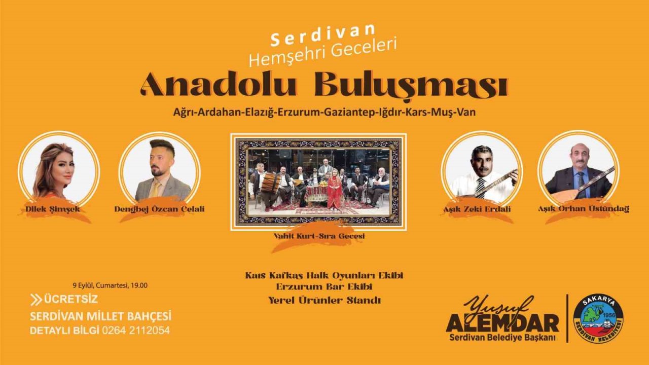 Serdivan’da Anadolu buluşması