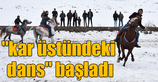 Cirit atlarının "kar üstündeki dansı" başladı