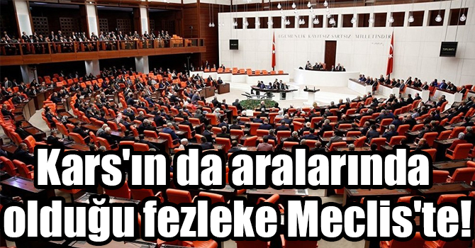 Kars'ın da aralarında olduğu fezleke Meclis'te!