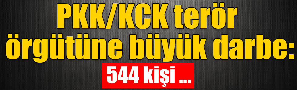 PKK/KCK terör örgütüne büyük darbe: 544 gözaltı