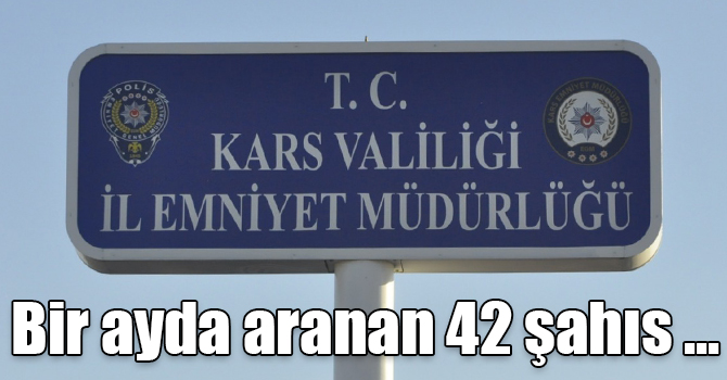 Kars'ta bir ayda aranan 42 şahıs yakalandı