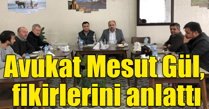 AK Parti Kars Belediye Başkan Aday Adayı Avukat Mesut Gül, basın mensuplarına fikirlerini anlattı