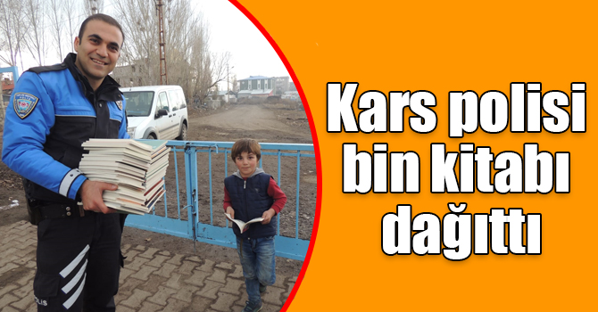 Kars polisi bin kitabı dağıttı