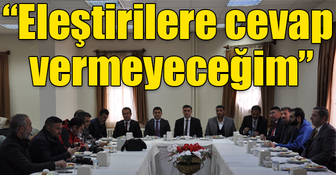 Çetin Nazik: “Eleştirilere cevap vermeyeceğim”