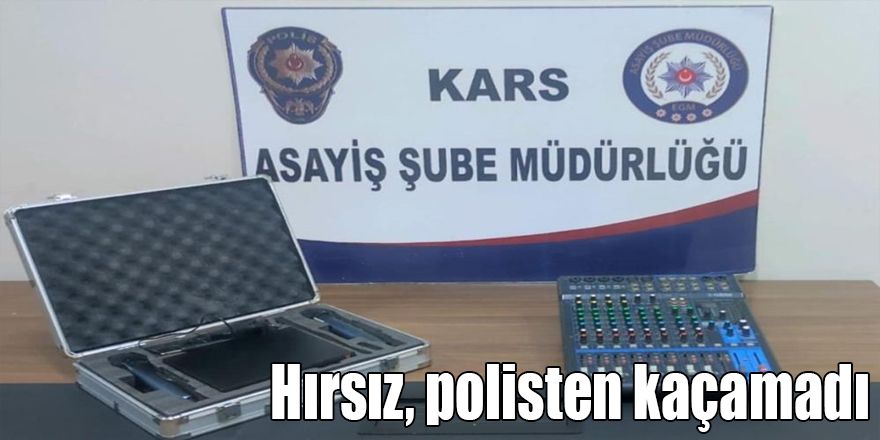 Kars’ta ses sistemleri hırsızı yakalandı