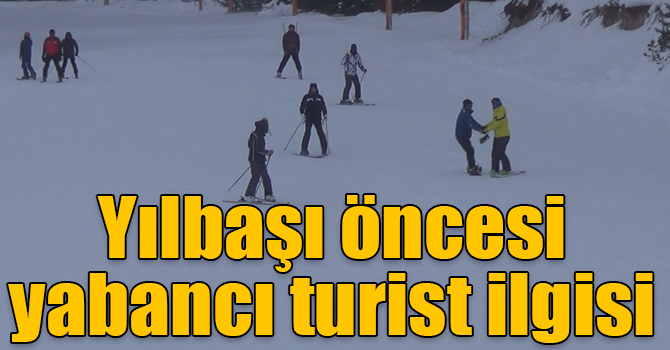 Yılbaşı öncesi Sarıkamış Cıbıltepe Kayak Merkezine yabancı turist ilgisi