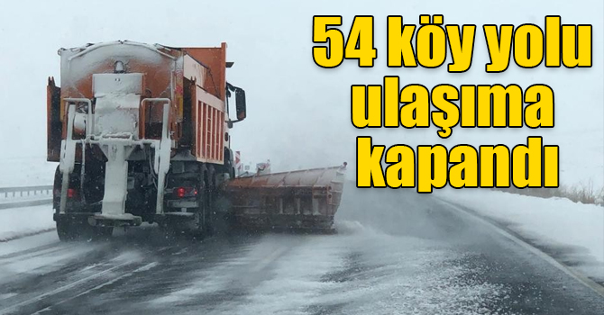 Kars’ta 54 köy yolu ulaşıma kapandı