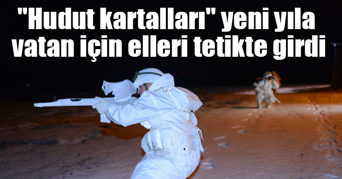 "Hudut kartalları" yeni yıla vatan için elleri tetikte girdi