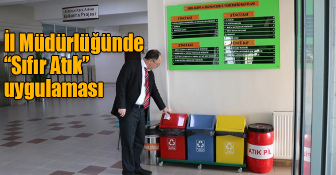 Tarım ve Orman Kars İl Müdürlüğünde “Sıfır Atık” uygulaması