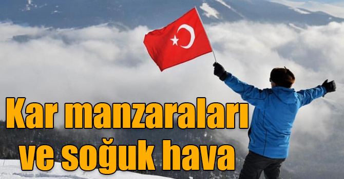 Sarıkamış’ta kar manzaraları ve soğuk hava