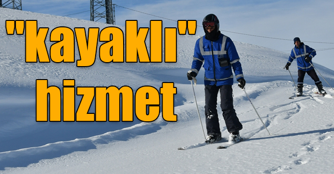 Kars'ta kesintisiz elektrik enerjisi için "kayaklı" hizmet