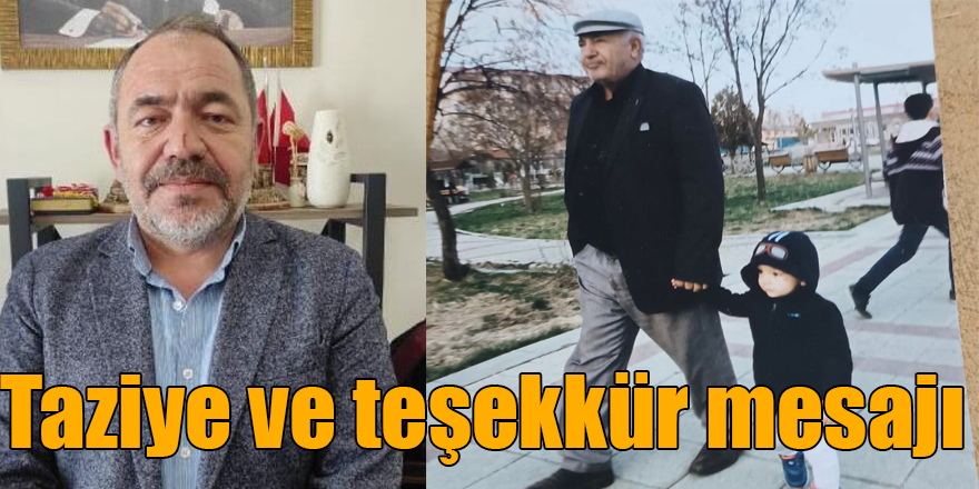Taziye ve teşekkür mesajı