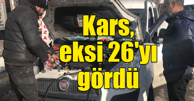 Kars, eksi 26'yı gördü